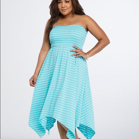 torrid Dresses & Skirts - Torrid Striped Smock Strapless Dress